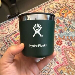 Hunter green Hydro flask rocks glass 10oz